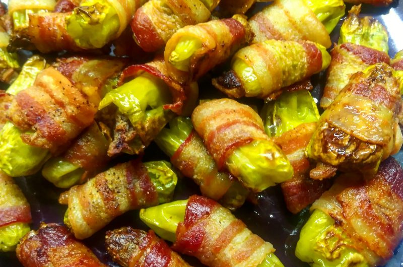 Bacon-Wrapped Greek Peppers