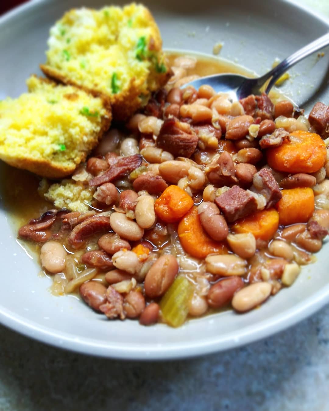 Ham and Bean Soup Ladle and Grain