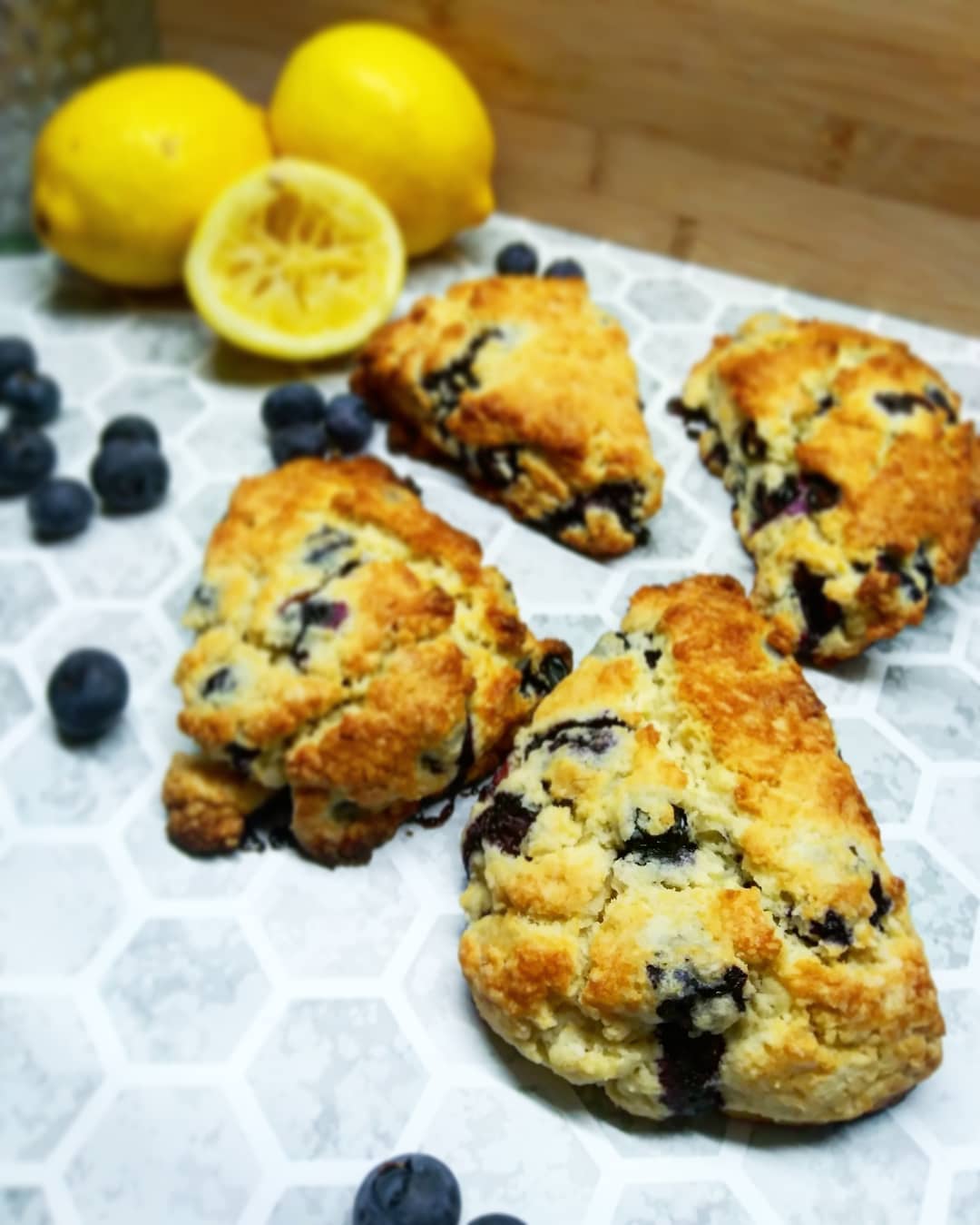 Lemon Blueberry Scones - Ladle and Grain