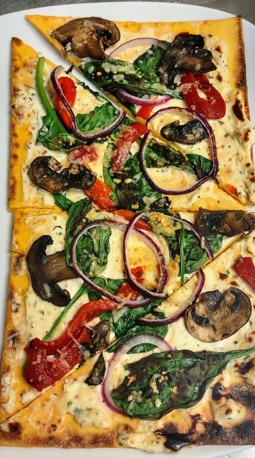 Vegetable Cream Cheese Sweet Potato Flatbread Ladle and Grain