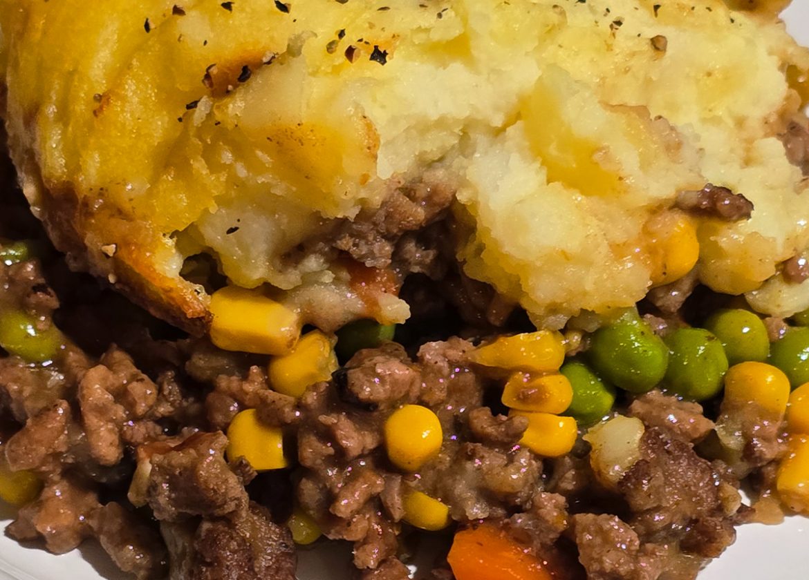 Ground beef cottage pie recipe.
